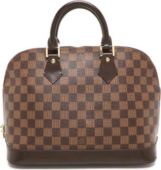 Louis Vuitton Tweedehands leren Louis Vuitton tassen - Dames - Vintage Handtas - Bruin - ONE Size - Vintage