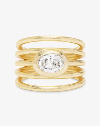 Melinda Maria Womens Shes A Boss Stacked Ring In Gold