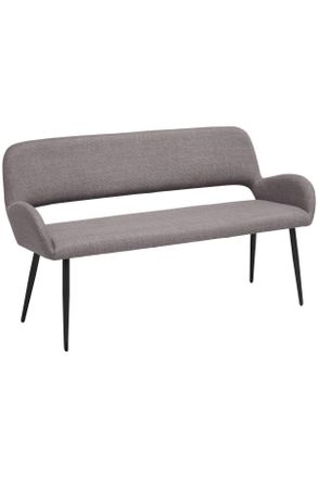 MID.YOU Mid.you Sitzbank, Grau, Holz, Metall, Textil, Pappel, Sperrholz, 150x83x63 cm, Esszimmer, B&auml;nke, Sitzb&auml;nke