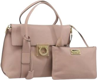 Ferragamo Pre-owned Handbags, female, Beige, Size: ONE SIZE Pre-owned Hand Bag