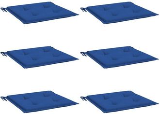 vidaXL Cojines De Silla De Jard&iacute;n 6 Uds Tela Oxford Azul 40x40x4 Cm Vidaxl