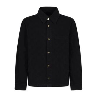 Casablanca Overhemden, Heren, Zwart, M, Denim, Denim Monogram Overshirt