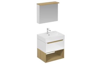 Puma Naturel Conjunto De Ba&ntilde;o Con Lavabo Que Incluye Grifo Lavabo, Ca&ntilde;o Y Sif&oacute;n Naturel Stilla, Blanco Brillante (ksetstilla010)