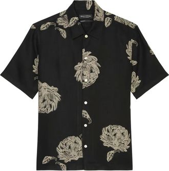 Marc O'Polo floral-print short-sleeve shirt - Black