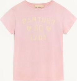 Valentino Printed Cotton T-Shirt Woman PINK XS