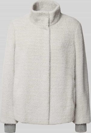 Comma Jacke mit Kunstfell in Hellgrau, Größe 34