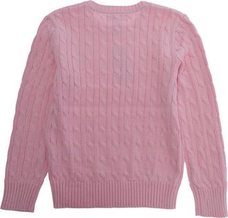 Polo Ralph Lauren Boys Sweater Ls Cable Pink Cotton Tops Top