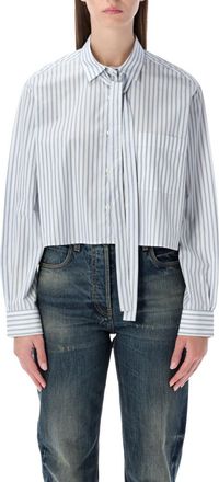 Prada Blue White Striped Shirt