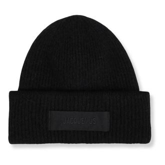 Jacquemus Le Bonnet Gros Grain - Heren - Accessoires - Zwart - Maat: ONE Size Wol
