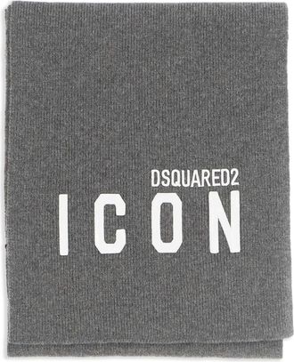 Dsquared2 Sjaal met borduurwerk - Grijs