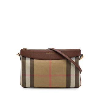 Burberry Pre-owned Burberry House Check Canvas Derby Peyton Crossbody Ladies GDJ44WVRJMBG1VGK