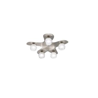 Netlighting Loop Ceiling 5 Light G9 Satin Nickel in Grey