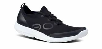 Oofos Mens Oomg Sport Lace Shoe In White Black