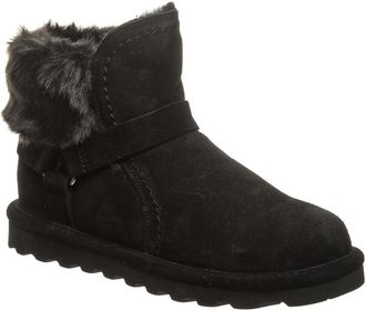 Bearpaw Konnie 2777W011 Womens Black Faux Fur Collar Winter Boots JOBB1918