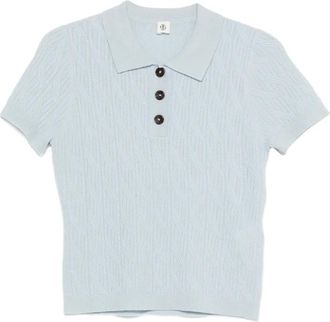 The Garment Como poloshirt met knopen - Blauw