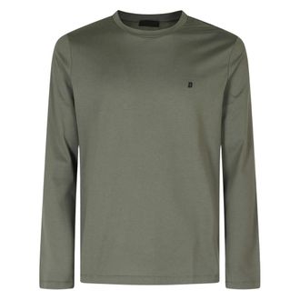 Dondup Tops, Heren, Groen, XL, Katoen, Regular-fit T-shirt met ronde hals in jersey