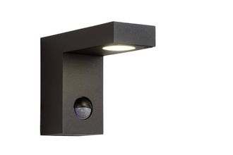 Lucide TEXAS Non Dimmable Stylish Motion Sensor Outdoor LED Wall Spotlight in Black