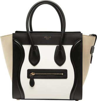Celine Pre-owned Celine Micro Tricolor Leather Luggage Tote F-GA-2138