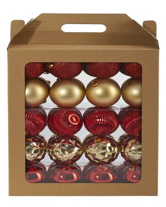 Nearly Natural Set of 40 Shatterproof Christmas Tree Ornaments