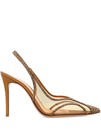 Gianvito Rossi Brenda Kristallpumps mit Slingback, 95 mm