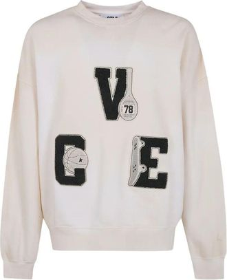 Golden Goose Star Unisex Boxi Crewneck Vintage Treatment Vce Patch S