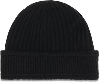 Burberry Mens Black Wool Oves Aries Beanie Accessory