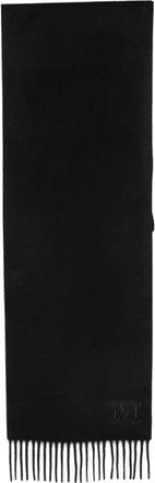 Max Mara Embroidered-logo Cashmere Scarf