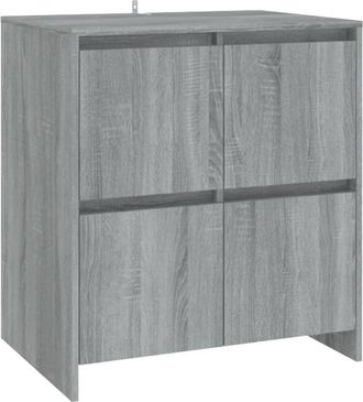 vidaXL Vidaxl - Aparador de madera contrachapada gris Sonoma 70x41x75 cm