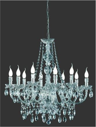 Reality Ara&ntilde;a Cl&aacute;sica 10 Luces L&uuml;ster Cromo Colgantes Decorativos Trio Lighting