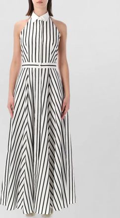 Ralph Lauren striped halter maxi dress open back