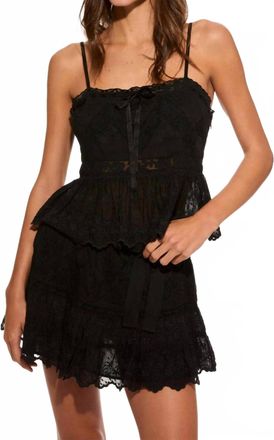 LoveShackFancy Rowina Top In Black