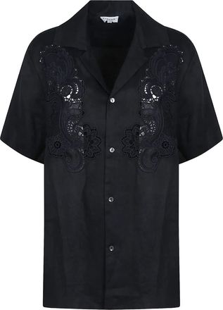 P.A.R.O.S.H. Camicia con inserti in pizzo - Nero