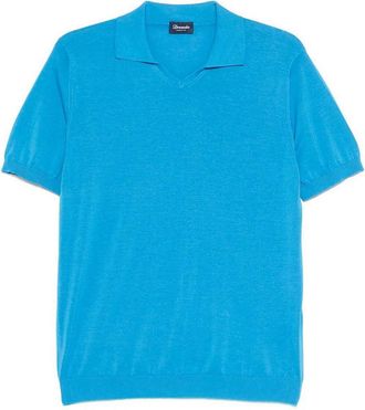 Drumohr Short Sleeve V-Neck Polo