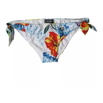 Dolce & Gabbana Bikinis, female, Multicolor, Size: ONE SIZE Floral Print Swimsuit Bikini Bottom