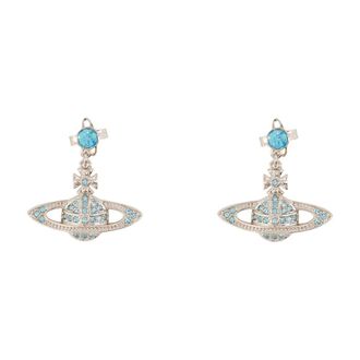 Vivienne Westwood Womens Mini Relief Drop Earrings - Vivienne Westwood Metal Silver Jewelry-Watches
