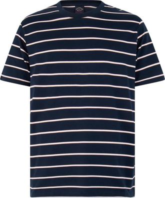 Paul & Shark Gestreepte T-shirt - Heren - T-shirts - Blauw - 4XL - Katoen - Tops