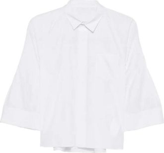 sacai Flared raglan poplin shirt