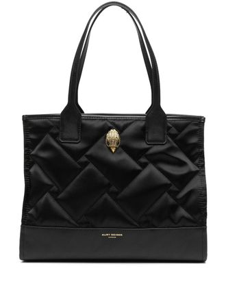 Kurt Geiger logo quilted shopper tote - Black