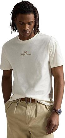 Polo Ralph Lauren Classic Fit Logo Jersey T-Shirt Mens Clothing Pale Cream : 2XL, Cotton/Jersey