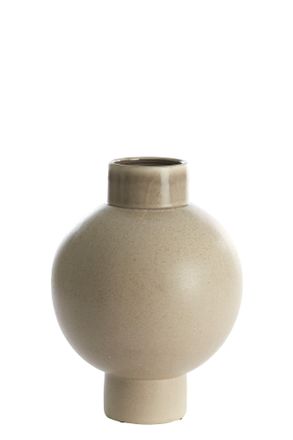 Light & Living Vaso In Ceramica Zelata Di Light & Living Sabbia - &Oslash;28x38 Cm