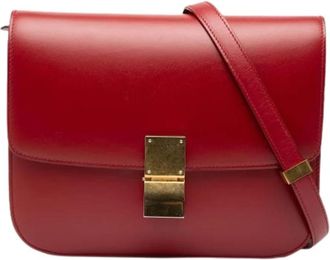 Celine Pre-owned Leather Crossbody Bag - Dames - Vintage Schoudertas - Rood - ONE Size - Leer - Vintage