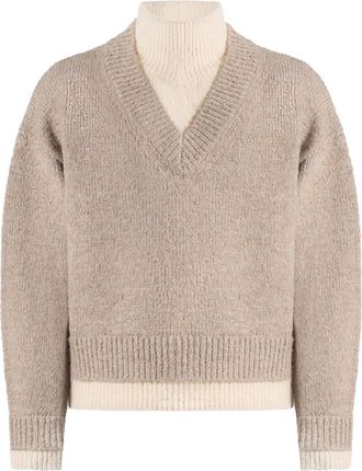 Mani&egrave;re De Voir Maglione Jacques con scollo a V - Toni neutri