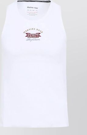 Martine Rose cotton blend sleeveless vest ribbed neckline