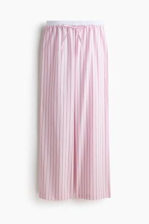 H&M Double-waistband Pyjama Bottoms in Light Pink/striped at Nordstrom, Size X-Small