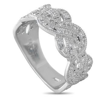 Luxury Bazaar Antique Platinum 0.25ct Diamond Twisted Band Ring MF16-071626