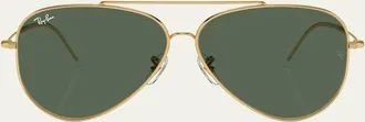Ray-Ban Golden Metal & Plastic Aviator Sunglasses