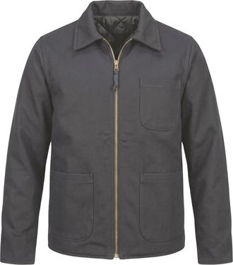 Bl'ker Blker - Work Shirt Wool Reversible Elk - Heren - Jassen - Blauw - Maat: XL Wol