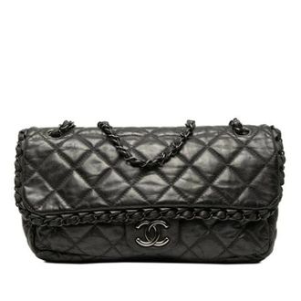Chanel Pre-owned Vintage Shoulder Bag - Dames - Pre-owned - Grijs - Maat: ONE Size Leer