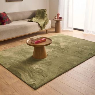 Nazar Rugs Alfombra suave verde 80x150