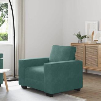 vidaXL Divano Sedia Verde Scuro 60 cm Velluto - Vidaxl